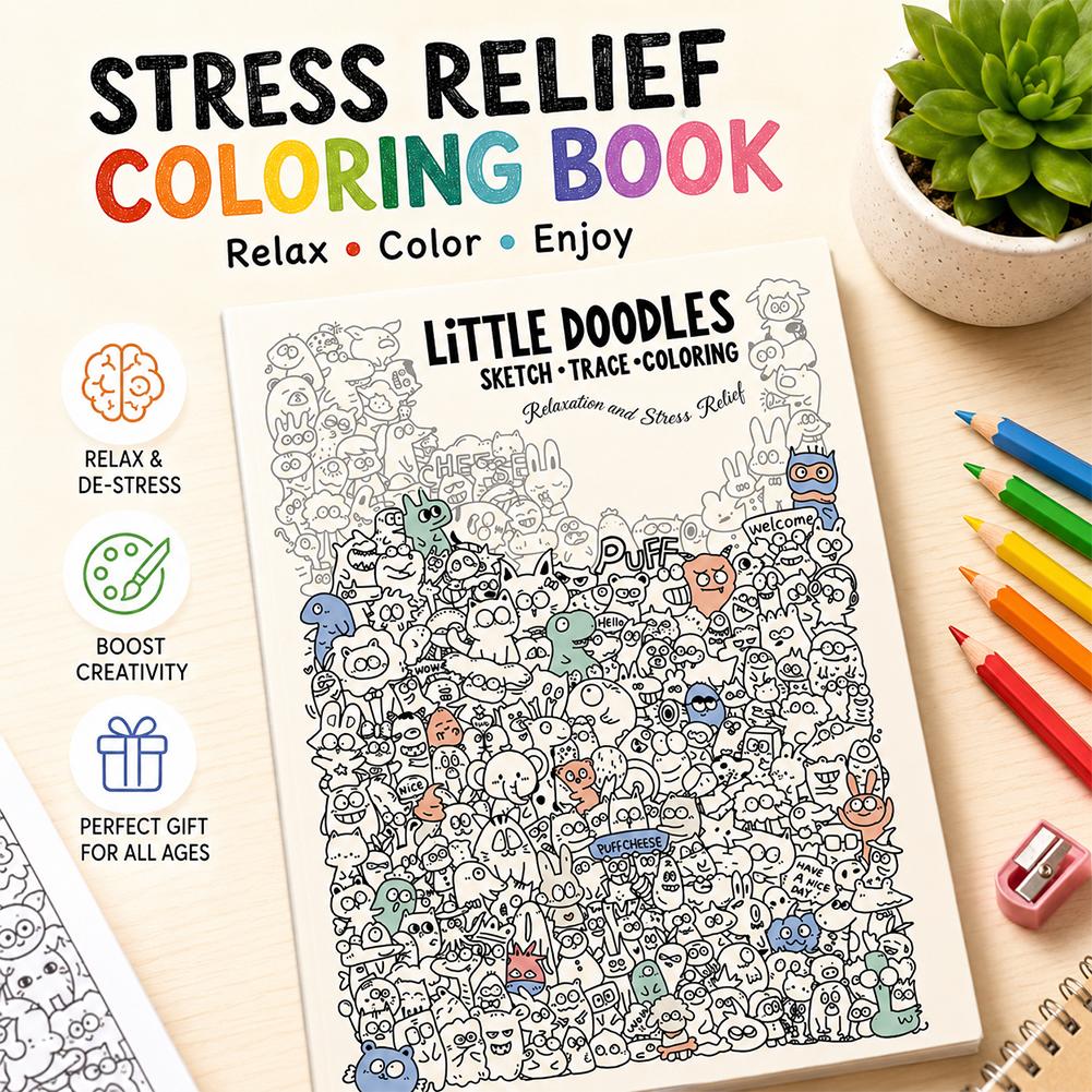 Art Book Illustration - Pagine da colorare di Little Doodles,