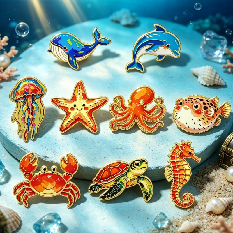 Spilla smaltata con animali ma - Enamel Pin Set recensione e prezzo